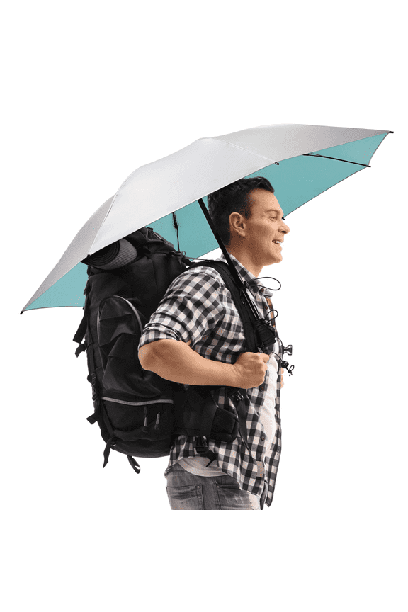Liteflex Hiking Umbrella Mini Compact Ultralight Collapsible Reflective Silver Trekking Backpacking Umbrella