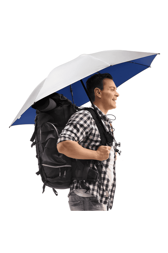 Liteflex Hiking Umbrella Mini Compact Ultralight Collapsible Reflective Silver Trekking Backpacking Umbrella