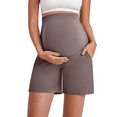 thumbnail image 1 of G4Free Maternity Shorts with Pockets Over The Belly Stretchy 6'' Pregnancy Yoga Pants Athletic Workout, 1 of 8