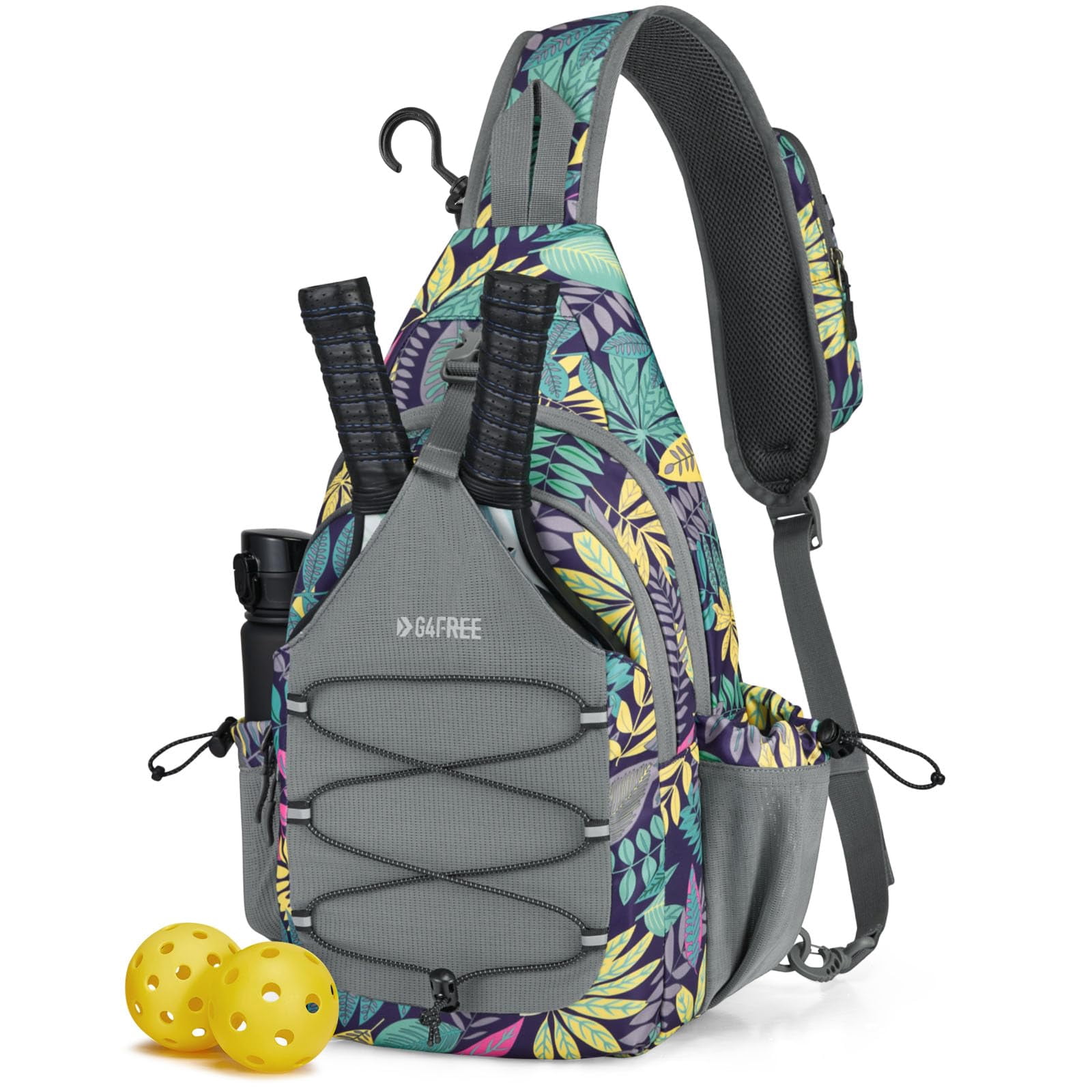 G4Free Pickleball Bag, Crossbody Sling Bag for Men Women, Pickleball Backpack, Pickle Ball Paddle Bag Gifts for Sports