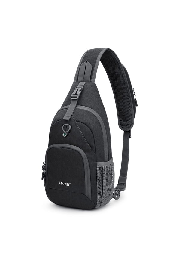 RFID Sling Bag for Adults, Small Crossbody Chest Shoulder Backpack for Men and Women, Hiking Daypack