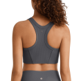 thumbnail image 1 of G4Free Ribbed Crewneck Sports Bras Padded for Women - Racerback Crop Tank Tops Workout Yoga Medium Impact, 1 of 7