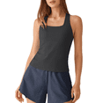 thumbnail image 1 of G4Free Ribbed Removable Built in Bra Workout Tank Tops Woman Racerback Square Neck Yoga Top Lightweight Athletic Tanks, 1 of 8