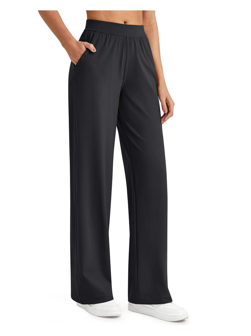 G4Free ShiftReady Women Trousers Yoga Pants with Pockets Wide Leg