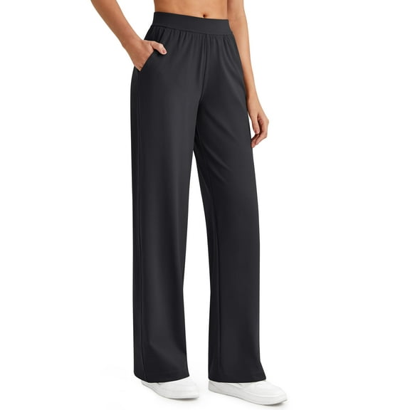 G4Free ShiftReady Women Trousers Yoga Pants with Pockets Wide Leg Stretchy Dress Pant Work Slack Petite/Regular/Tall