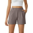thumbnail image 1 of G4Free Shorts for Women Dressy Casual High Waisted Lounge Summer Pleated Shorts with Pockets, 1 of 8