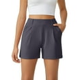 thumbnail image 1 of G4Free Shorts for Women Dressy Casual High Waisted Lounge Summer Pleated Shorts with Pockets, 1 of 7