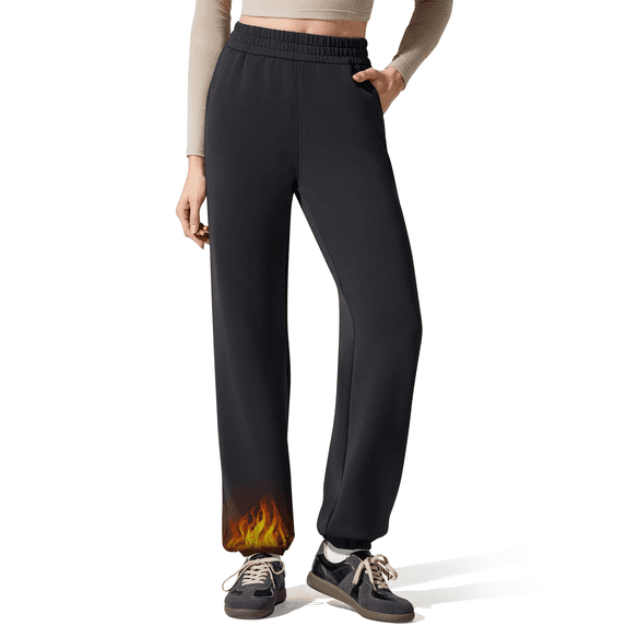 G4Free Smoofit Fleece Lined Joggers Sweatpants Women High Waist Casual Lounge with Pockets Warm Pants Workout Winter Travel