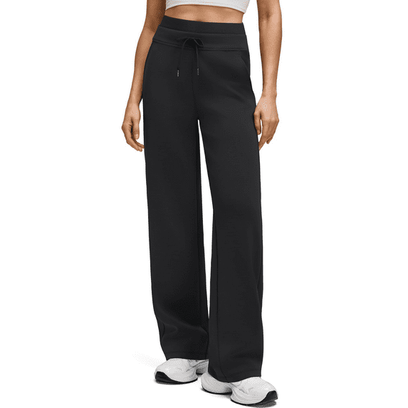 G4Free Smoofit Modal Soft Women's Wide Leg Sweatpants with Pockets Drawstring Double Layer Waist Casual Pants