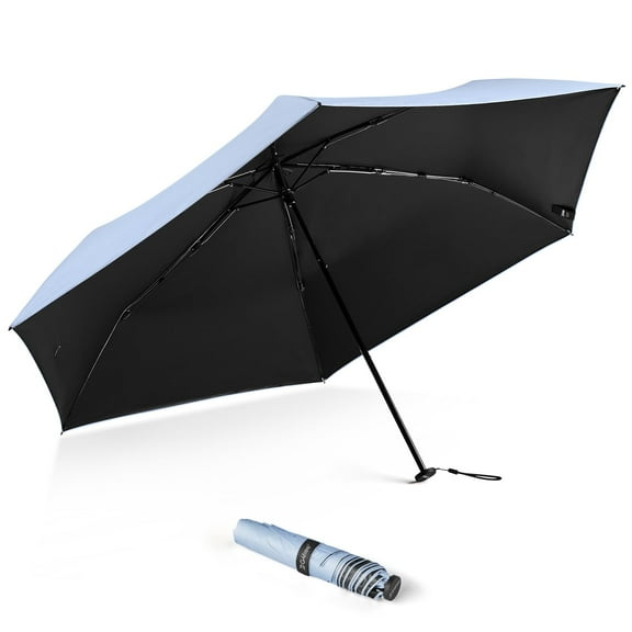 G4Free Travel Umbrella Compact Ultralight UPF 50  UV Protection Carbon Fiber Super Slim Small Mini Umbrella, Weighs Only 4 oz