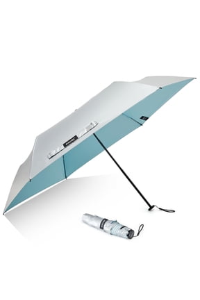 Travel Umbrella Compact Ultralight UPF 50+ UV Protection Carbon Fiber Super Slim Small Mini Umbrella, Weighs Only 4 oz