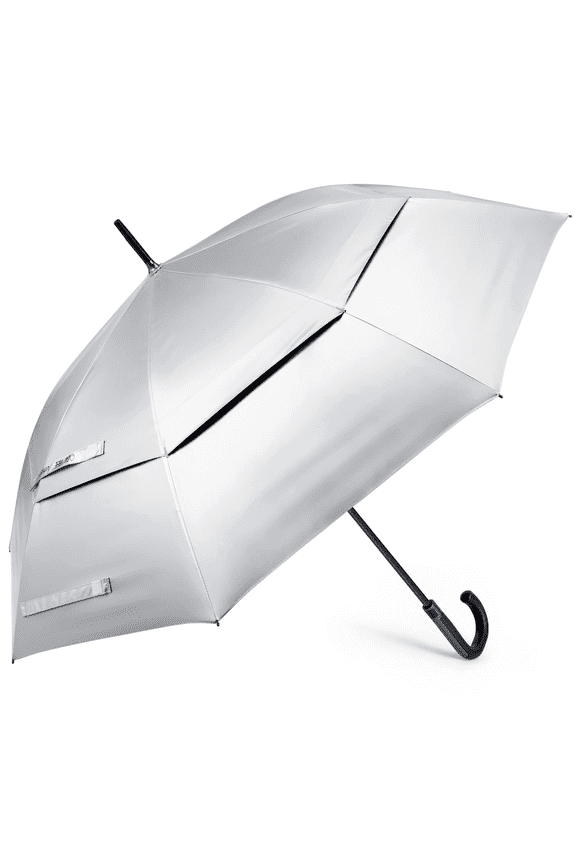 UPF 50+ 52 Inch UV Protection Umbrella, Automatic Open Hook Handle J Stick Golf Umbrellas for Rain, Sun & Wind Protection