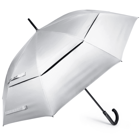 G4Free UPF 50+ 52 Inch UV Protection Umbrella, Automatic Open Hook Handle J Stick Golf Umbrellas for Rain, Sun & Wind Protection