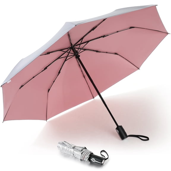 G4Free UPF 50+ UV Protection Large Travel Umbrella 42/46 Inch Auto Open Close Windproof Sun Blocking Umbrella