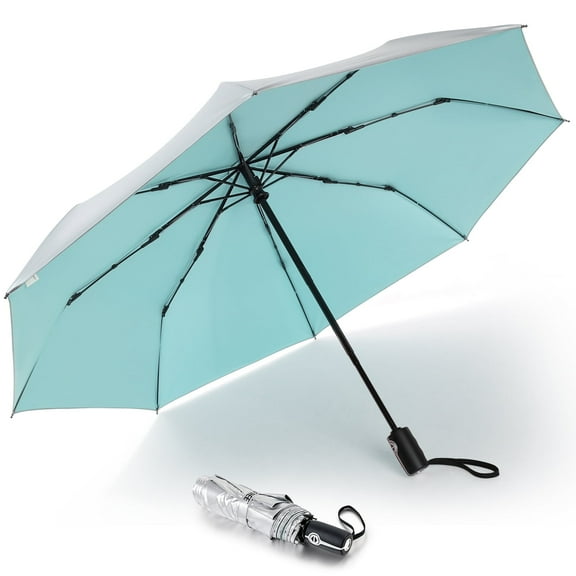 G4Free UPF 50  UV Protection Large Travel Umbrella 42/46 Inch Auto Open Close Windproof Sun Blocking Umbrella