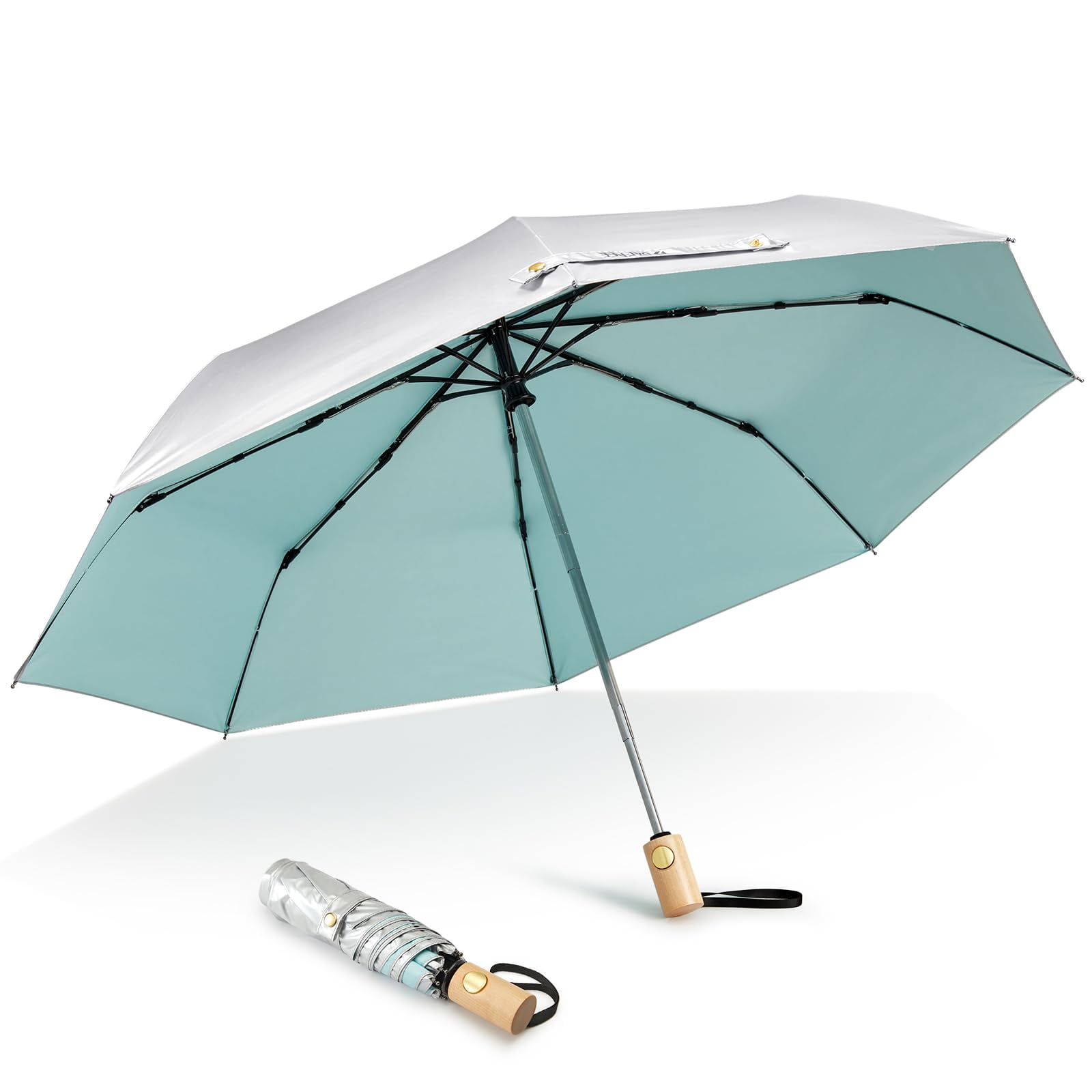 G4Free UPF 50+ UV Protection Travel Sun Umbrella Compact 42 Inch Small UV Blocking SPF Umbrella Auto Open Close