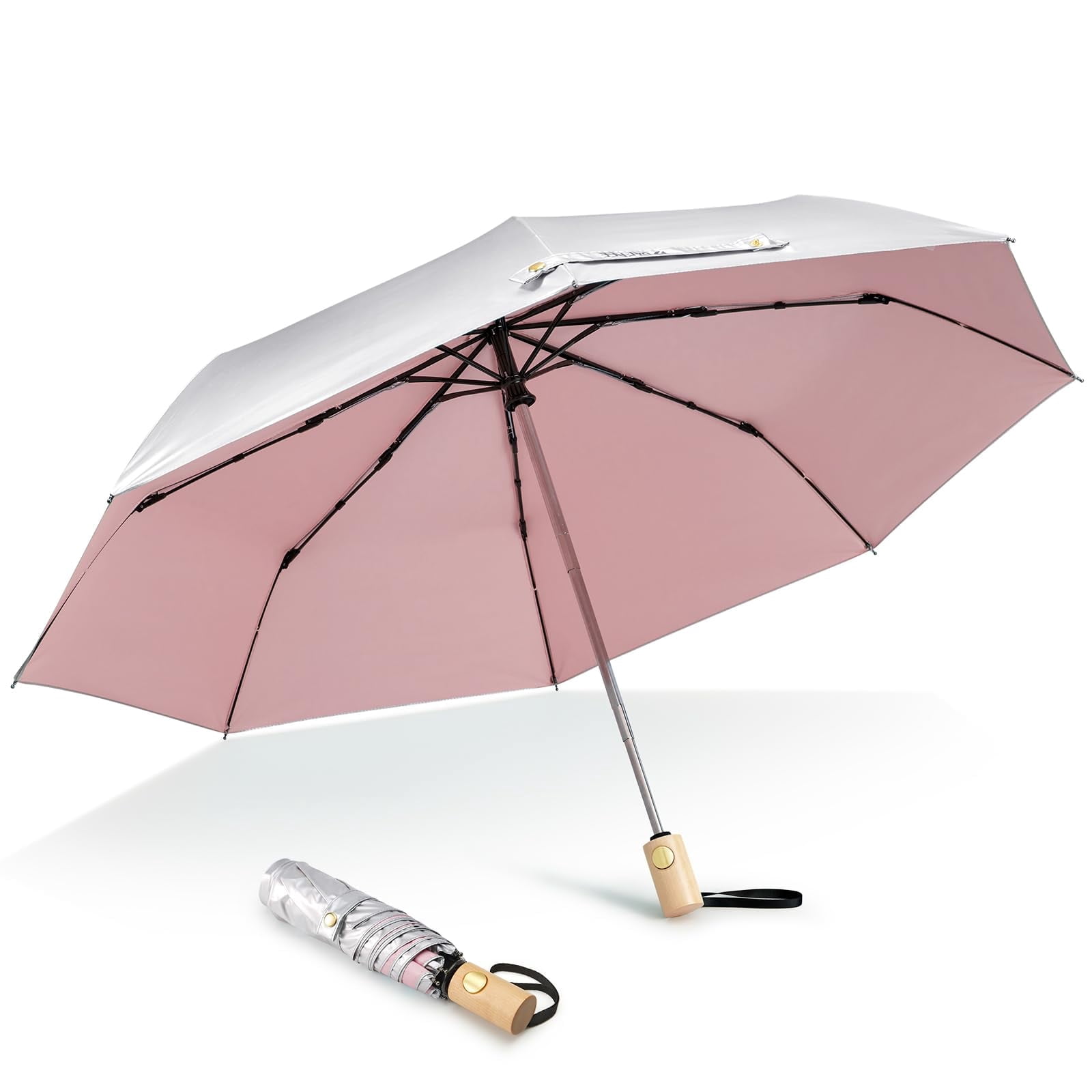 G4Free UPF 50+ UV Protection Travel Sun Umbrella Compact 42 Inch Small UV Blocking SPF Umbrella Auto Open Close