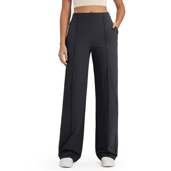 G4Free Wide Leg Pants for Women Yoga Pants with Pockets Stretchy Casual Lounge Pants Loose Petite/Regular/Tall
