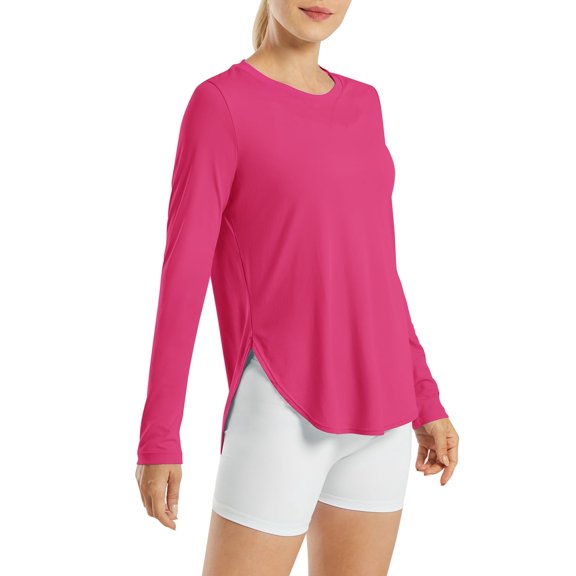 G4Free Women's UPF 50+ UV Shirts Long Sleeve Workout Sun Shirt Outdoor Gym Hiking Tops Quick Dry Lightweight