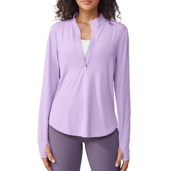 G4Free Womens UPF 50+ Sun Shirts Lightweight Golf Shirts Quick Dry Half Zip Workout Tops Running Hiking