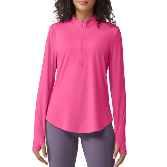 G4Free Womens UPF 50+ Sun Shirts Lightweight Golf Shirts Quick Dry Half Zip Workout Tops Running Hiking