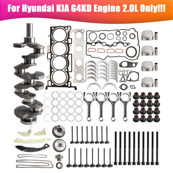 G4KD 2.0L Engine Overhaul Rebuild Kit Crankshaft Rods Timing Kit for Hyundai KIA