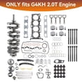 thumbnail image 1 of G4KH 2.0T Engine Rebuild Kit with Crankshaft Con Rods Timing Kit For Hyundai Kia, 1 of 18