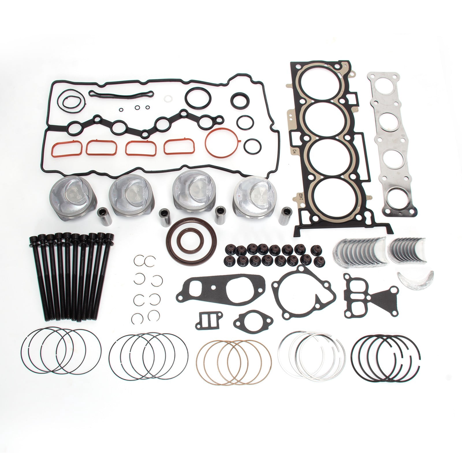 G4KJ 2.4L Engine Gasket Overhaul Rebuild Kit w/ Pistons For 11-20 Hyundai Kia