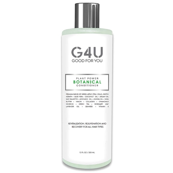 G4U Botanical Hair Conditioner For Women And Men All Hair Types, Dry, Damaged, Color Treated. Sulfate Free Natural Plant Based With Keratin, Biotin And More. Ideal For Home, Spas, Salons. 12 Fl Oz.