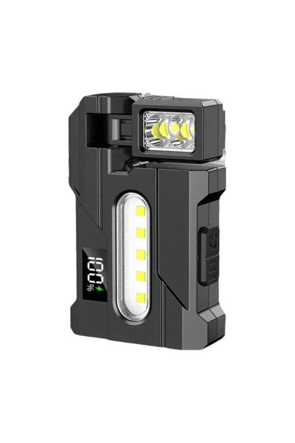 G5 EDC Small Pocket Keychain Flashlight 1200 Lumens Super Bright Rechargeable Mini Flashlamp Torch with 180 Rotatable Magnet,3 Modes Dual Light, for Outdoor Emergency Camping Work Winter Daily Carry