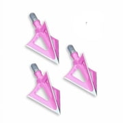 G5 Outdoors Montec Broadheads, 100 Grain Pack of 3, Pink - 119