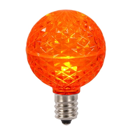 G50 Faceted LED Orange Bulb E17 25ea
