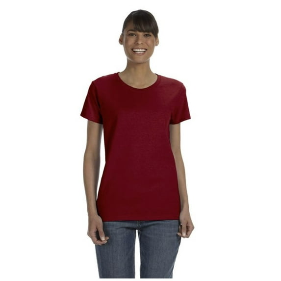 G500L Gildan Ladies Heavy Cotton T-Shirt Ant Cherry Red 3XL