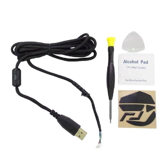G502 Gaming Upgrade Paracord Cable, NonSlip Feet, Screwdriver for Enhanced Control & Stability
