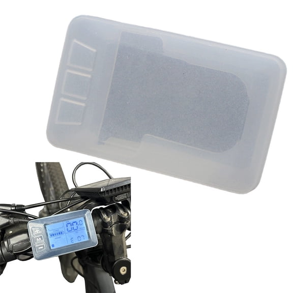 For G51 Electric Bicycle Display Silicone Case Transparent Dustproof Waterproof LCD Screen Protector for Scooter Instrument Panel Cover 8.3x5cm Soft Protective Cover
