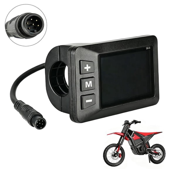 G518 LCD Display Screen Only for Yozma IN10 E-Bike, 48V 21mm Handlebar 3-Key Speedometer Replacement, Off-Road E-Motorcycle Parts, Not Universal for Other E-Bikes