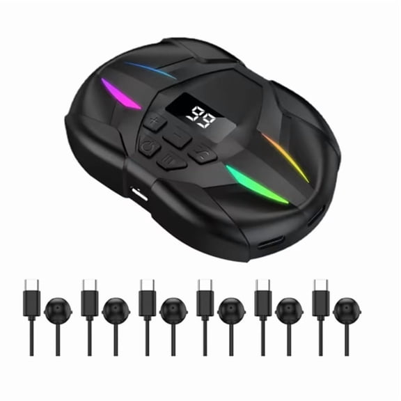 G55 Auto Clicker for Mobile Gaming with 6 Heads, Adjustable Speed, Digital Display, USB-C Charging