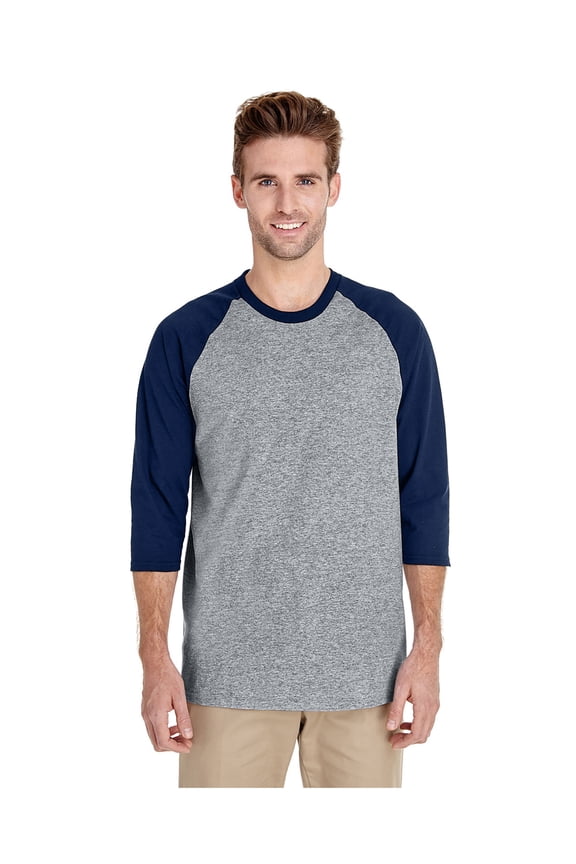 G5700 Gildan Heavy Cotton Men's 3/4 Raglan Tee, Style G5700
