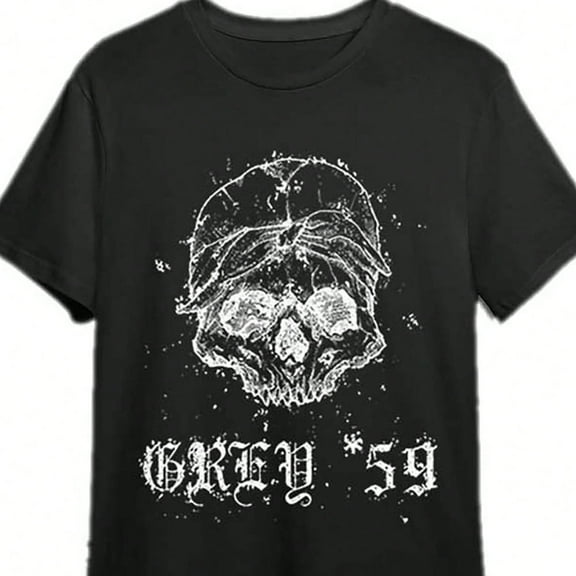 G59 Pattern T-Shirt, Men's Round Neck Short-Sleeved T-Shirt, Comfortable And Breathable Top, Casual Style Daily Outdoor Wear T-Shirt
