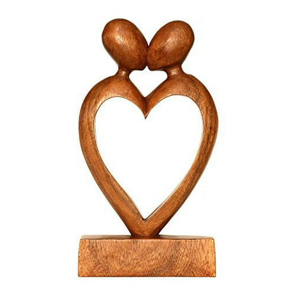 G6 Collection 12" Wooden Handmade Abstract Sculpture Statue Handcrafted Loving You Gift Art Decorative Home Decor Figurine Accent Decoration Artwork Handcarved