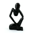 thumbnail image 1 of G6 Collection 12" Wooden Handmade Abstract Sculpture Statue Handcrafted - Thinking Man - Gift Art Decorative Home Decor Figurine Accent Decoration Artwork Hand Carved (Black), 1 of 3