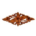 thumbnail image 1 of G6 Collection 15" Wooden Hand Carved Wall Art Plumeria Flower Relief Panel Handcrafted Wall Plaque Gift Decorative Home Decor Accent Handmade Wood Decoration Rustic Floral, 1 of 3