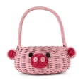 thumbnail image 1 of G6 Collection Hand Woven Pig Rattan Basket Decorative Home Decor Bin Organizer Storage Cute Handmade Handcrafted Gift Art Easter Decoration Wicker Piggy, 1 of 9