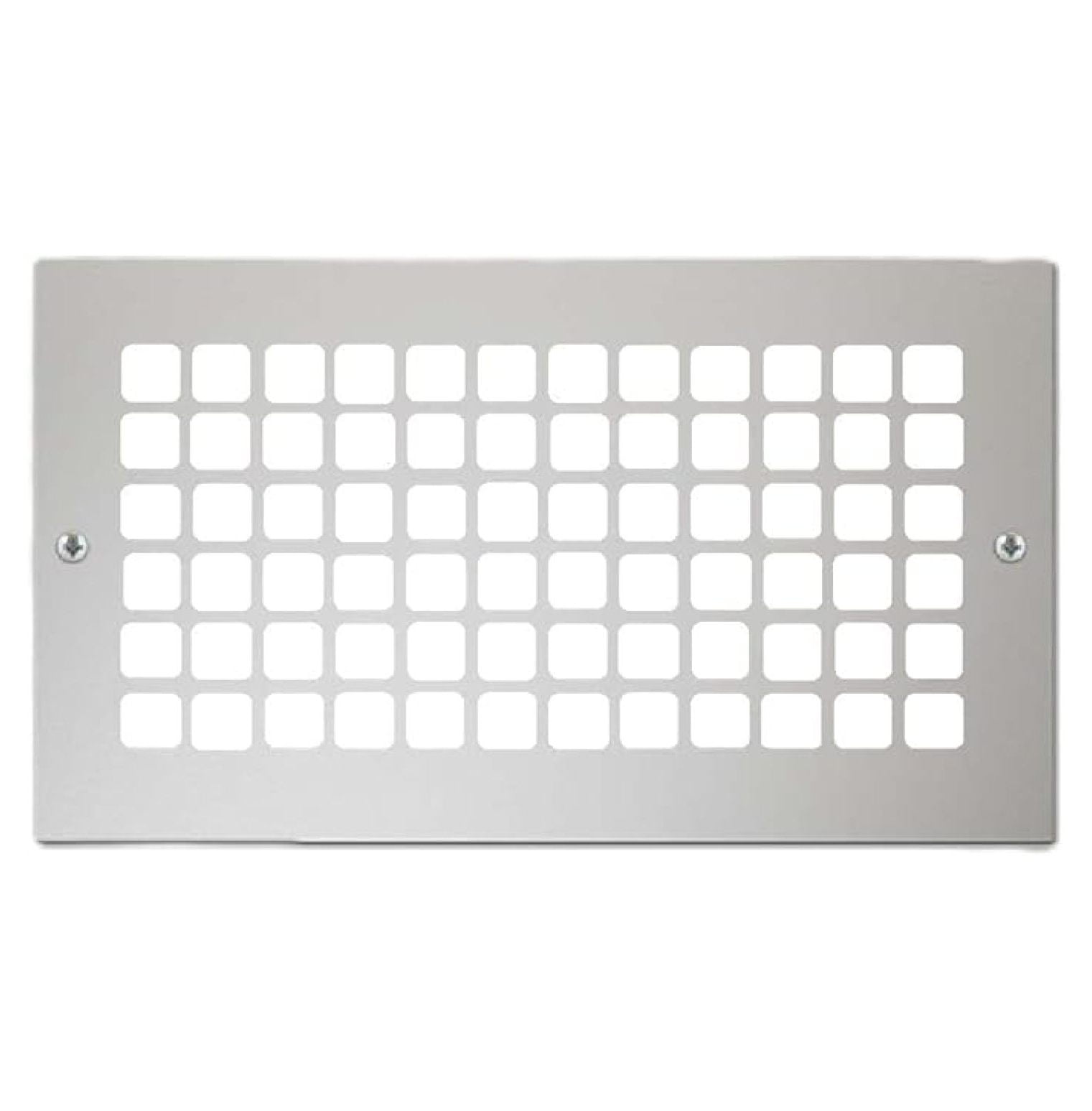 G614-AH Grid Series 12" x 4" Grille with Mounting Holes, Grey Aluminum