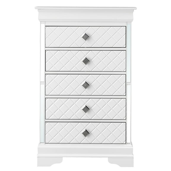 G6790 Silver Champagne Sideboard Chest - Textured , Faux Crystal , Stylish Glory Furniture In Bedroom With Character
