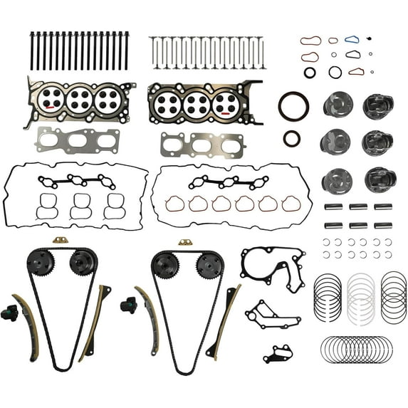 G6DH 3.3L Engine Rebuild Kit Timing Chain Kit Head Gasket Set for Kia Sorento Sedona Hyundai Azera 2011-2019