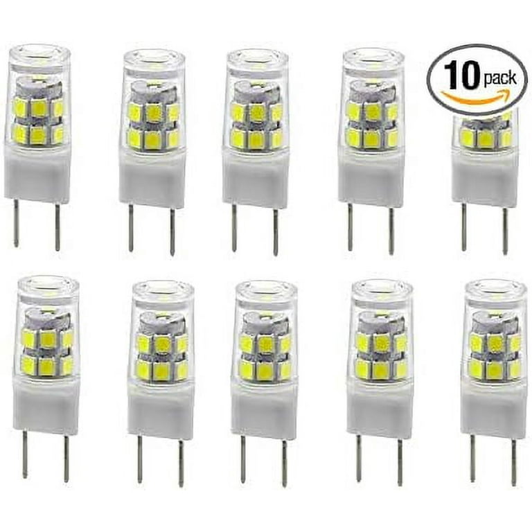 BonYei G8 GY8.6 LED Light Bulb 3 Watts Daylight White 6000K G8 Base Bi Pin Xenon JCD Type LED 120V 20W Halogen Replacement Bulb Under Cabinet Light.Pack of