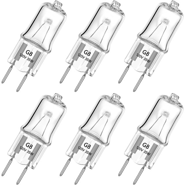 G8 Halogen Light Bulbs 35W 120V G8 Base 2Pin T4 JCD Type Xenon Under