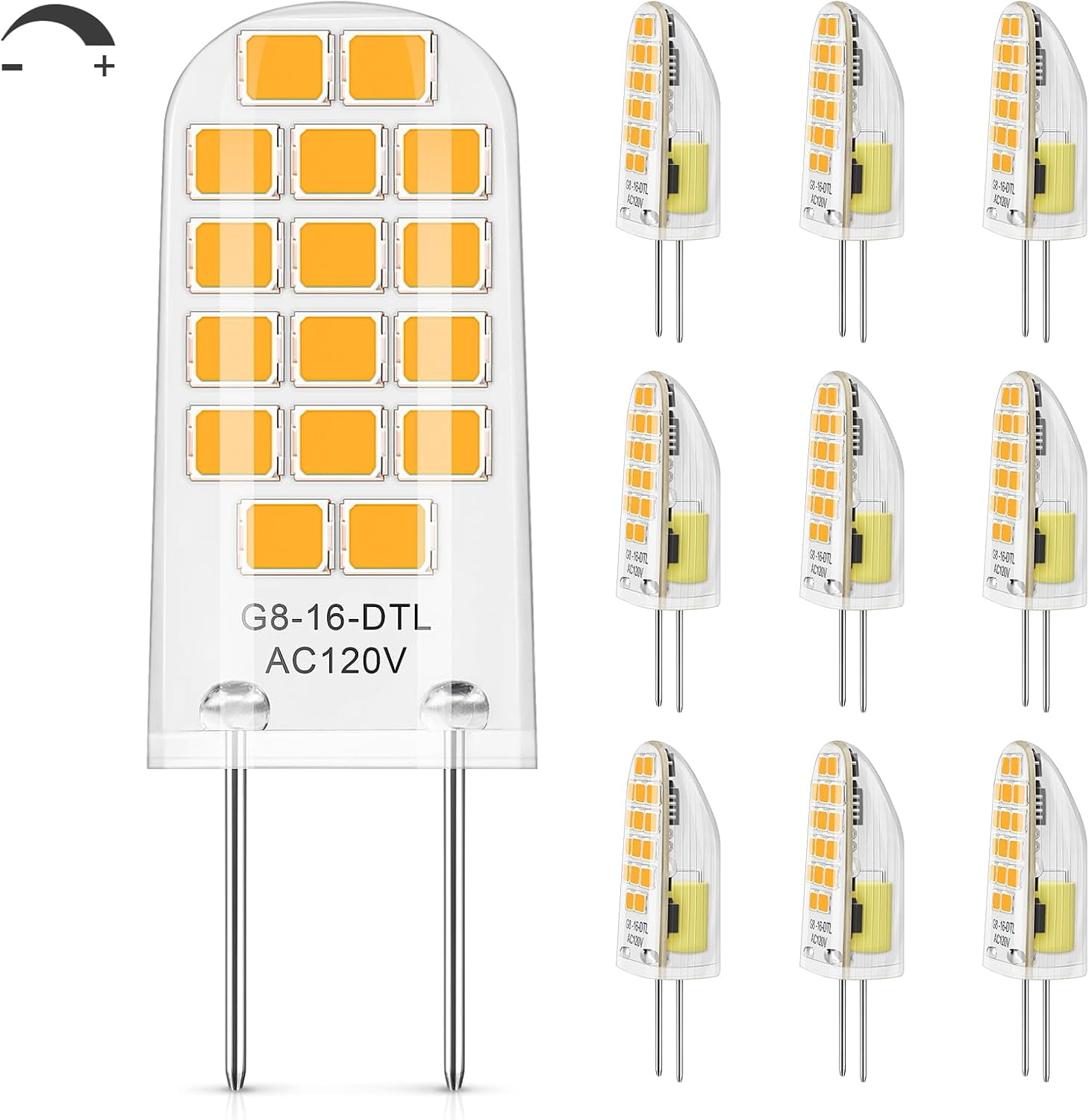 G8 LED Bulb Dimmable, Equivalent to G8 Halogen Bulb 20W, Warm White ...