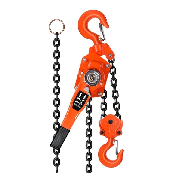 G80 Heavy Duty Manual Lever Chain Hoist, 13200 LBS / 6T Chain Hoist, 10 FT Chain Equipped 6 Ton Lever Hoist with 360° Rotation for Dock Garage Factory